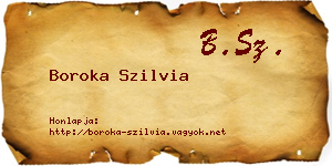 Boroka Szilvia névjegykártya